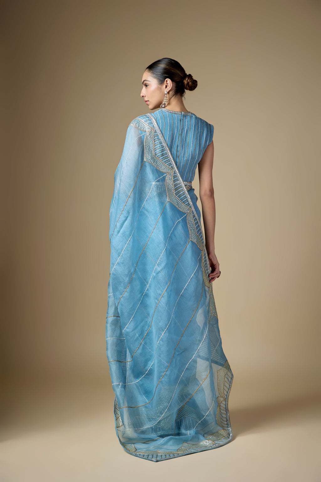 Domes Border Saree Set