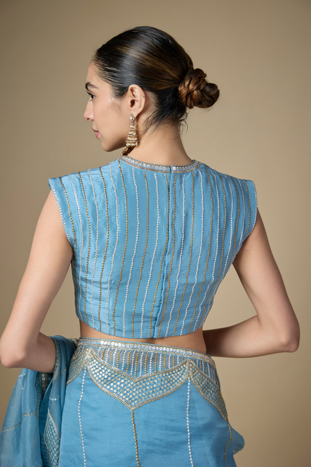 Domes Border Saree Set