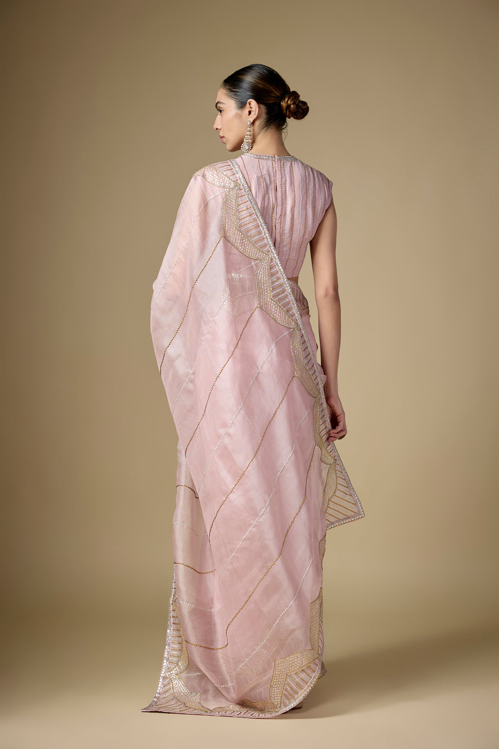 Domes Border Saree Set