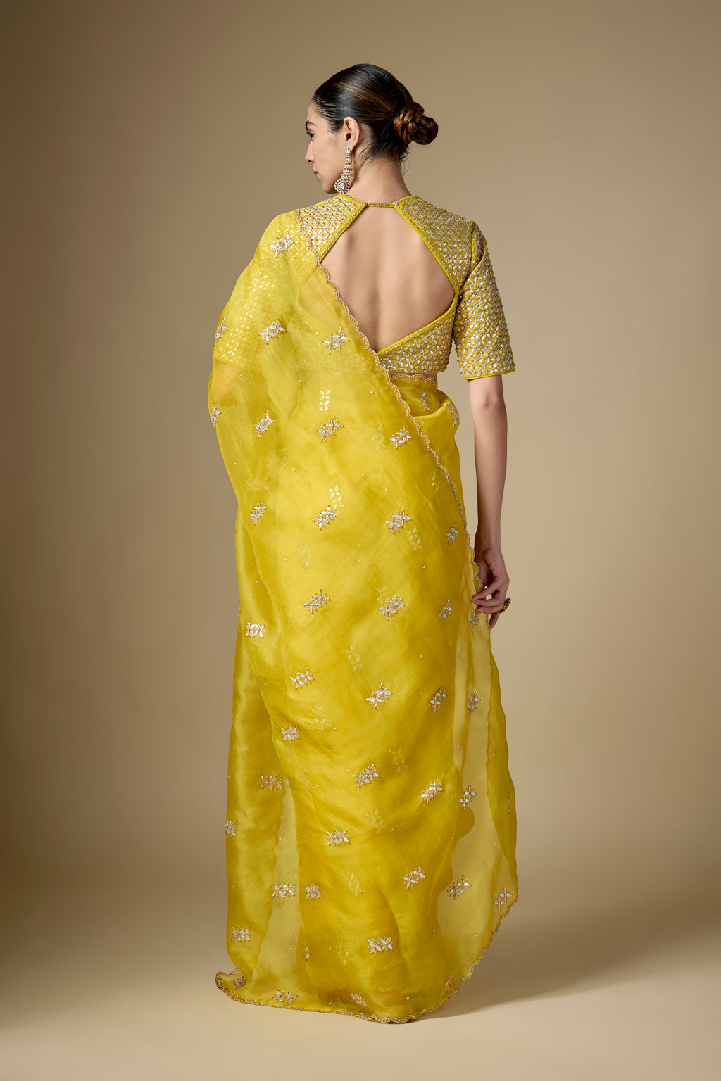 Gota-Patti Jaal Blouse Saree Set