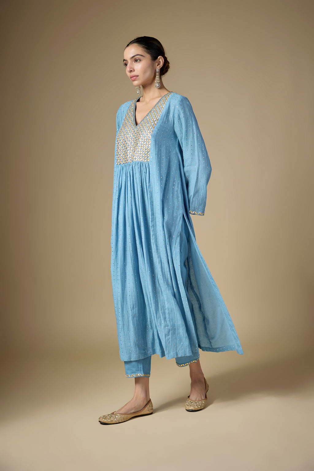 Gota-Patti Jaal Yoke Kurta Set