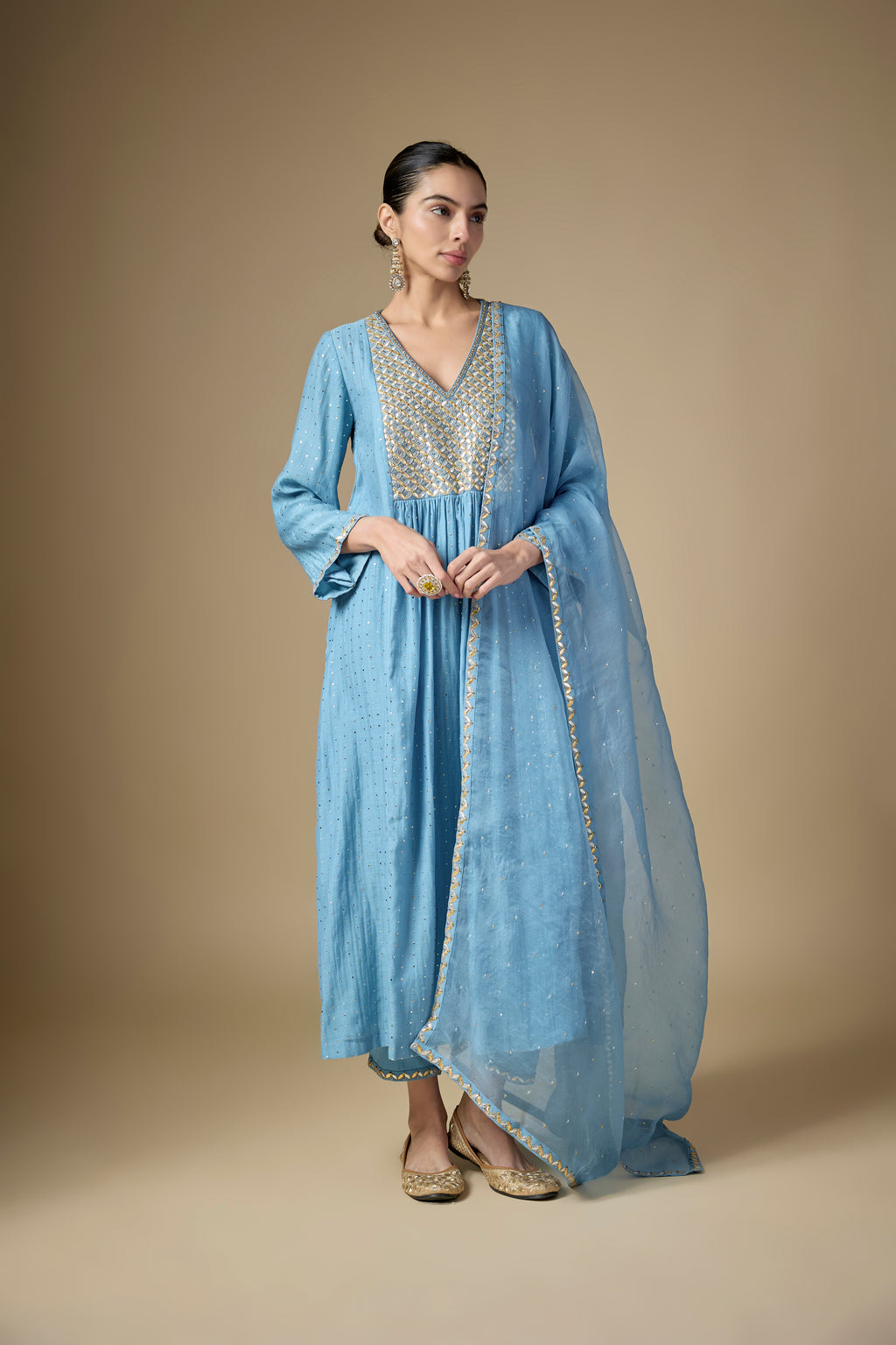 Gota-Patti Jaal Yoke Kurta Set