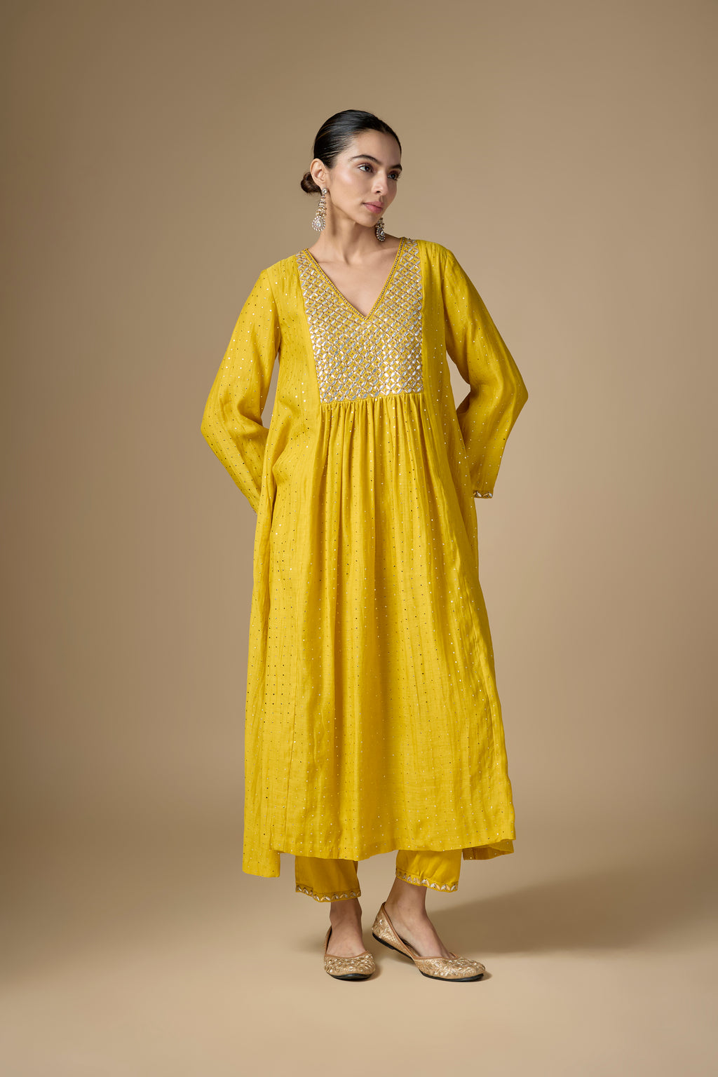 Gota-Patti Jaal Yoke Kurta Set