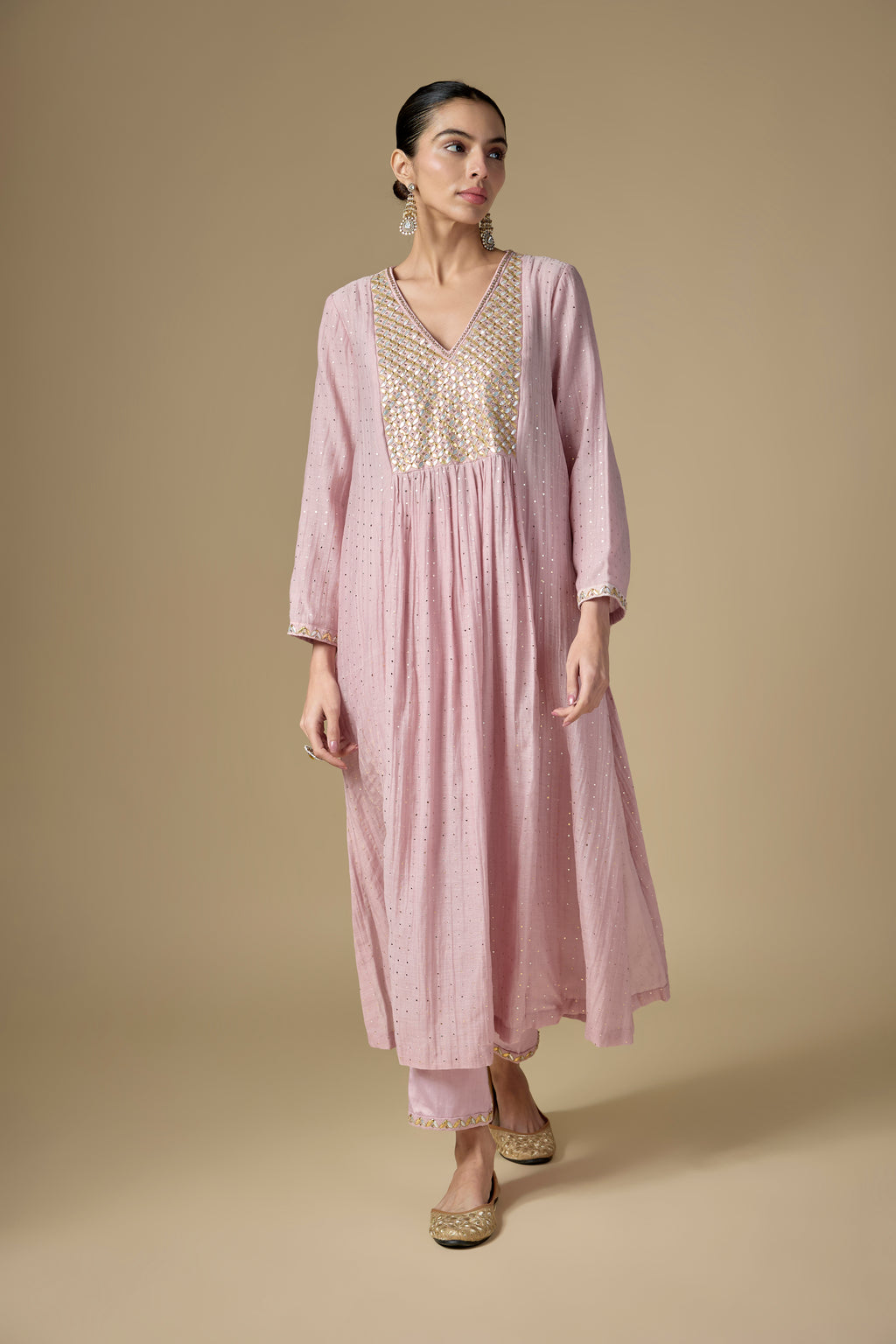 Gota-Patti Jaal Yoke Kurta Set