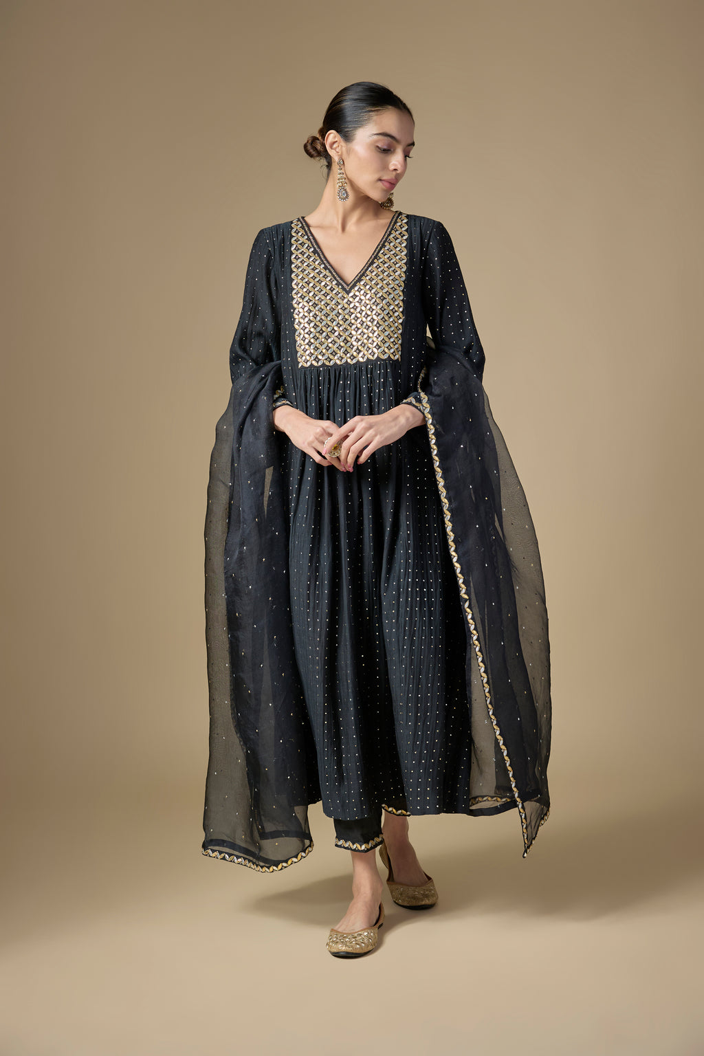 Gota-Patti Jaal Yoke Kurta Set