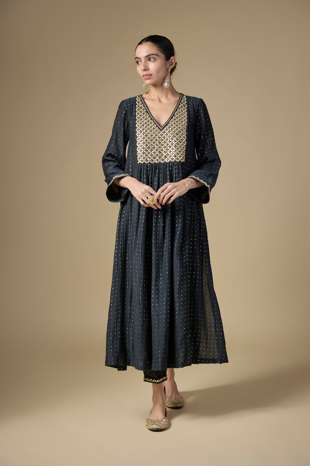 Gota-Patti Jaal Yoke Kurta Set