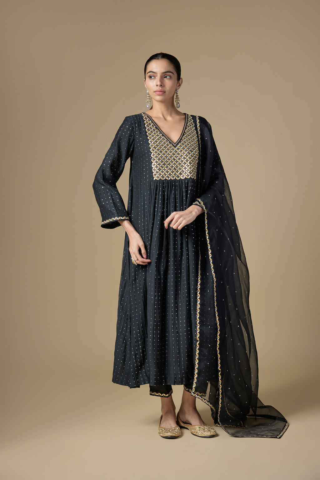 Gota-Patti Jaal Yoke Kurta Set