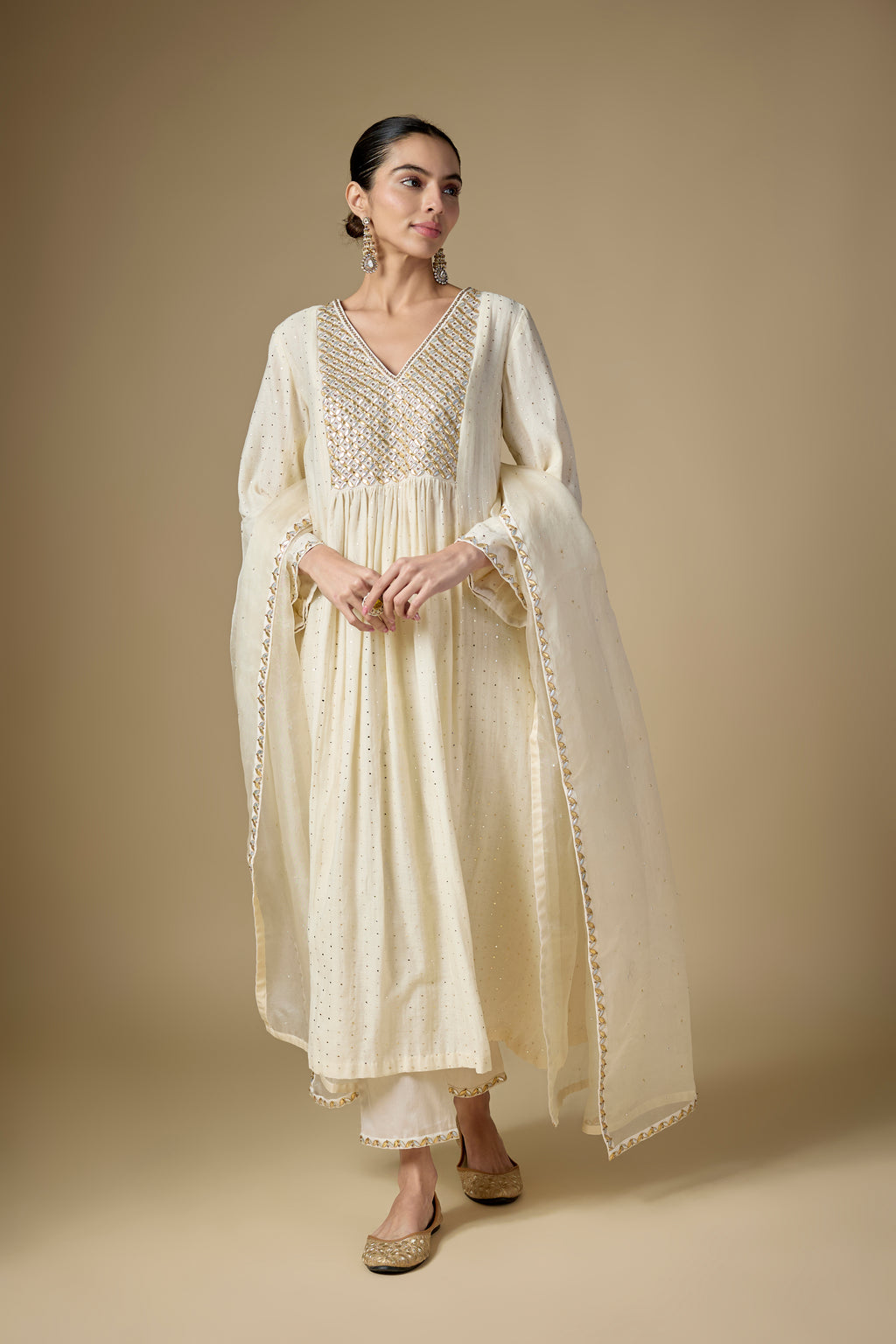 Gota-Patti Jaal Yoke Kurta Set