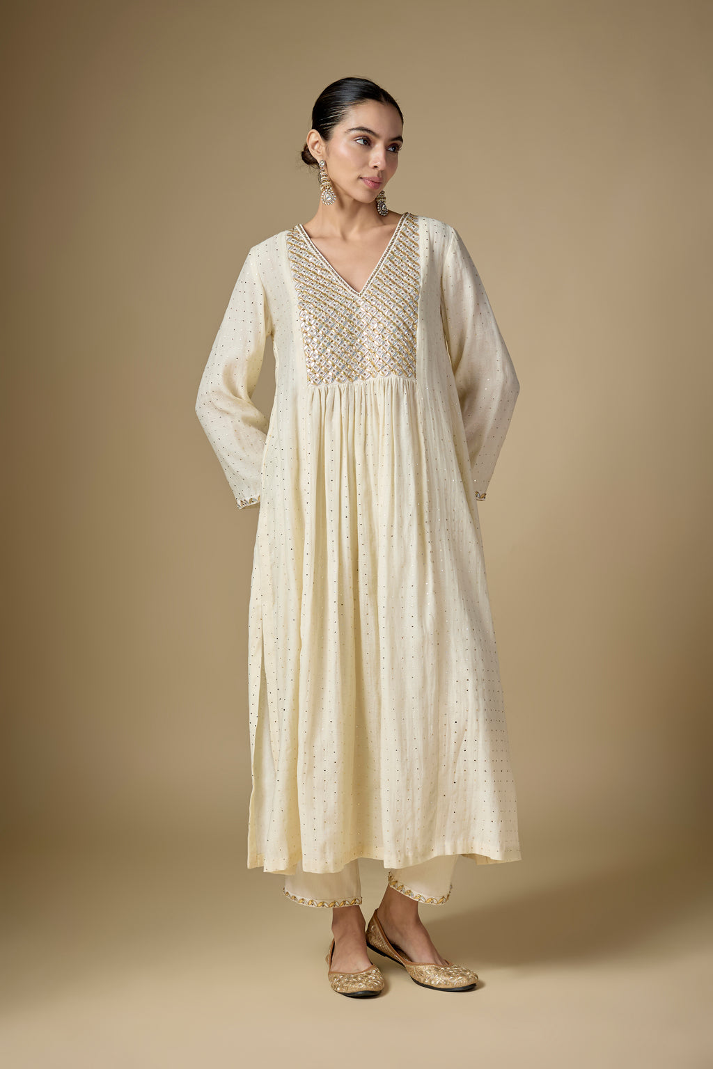 Gota-Patti Jaal Yoke Kurta Set