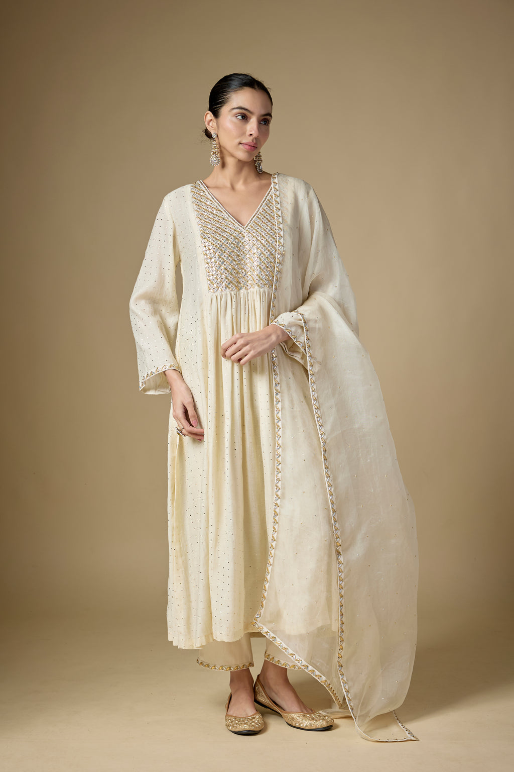 Gota-Patti Jaal Yoke Kurta Set