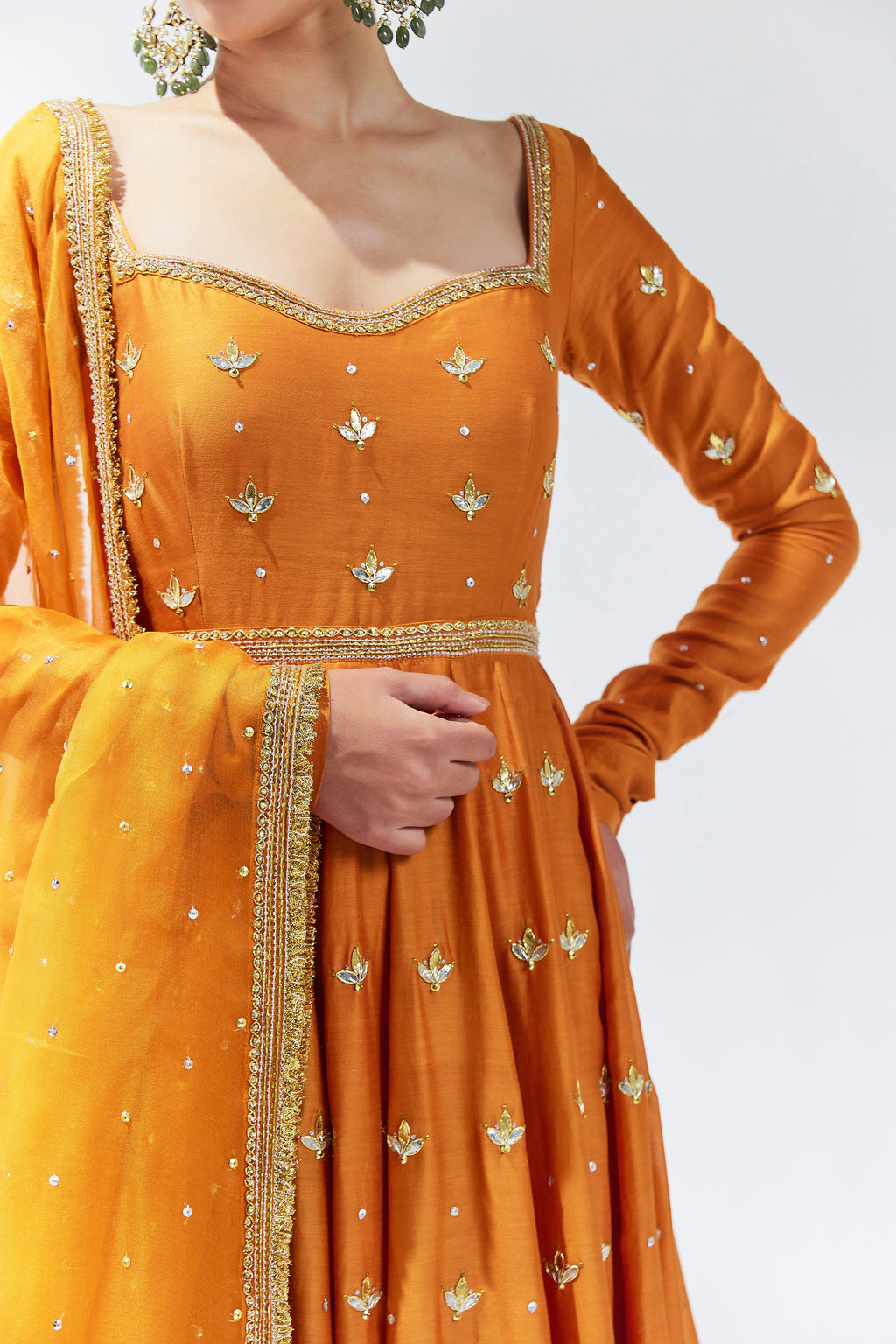 Gota-Patti Motif Anarkali Set