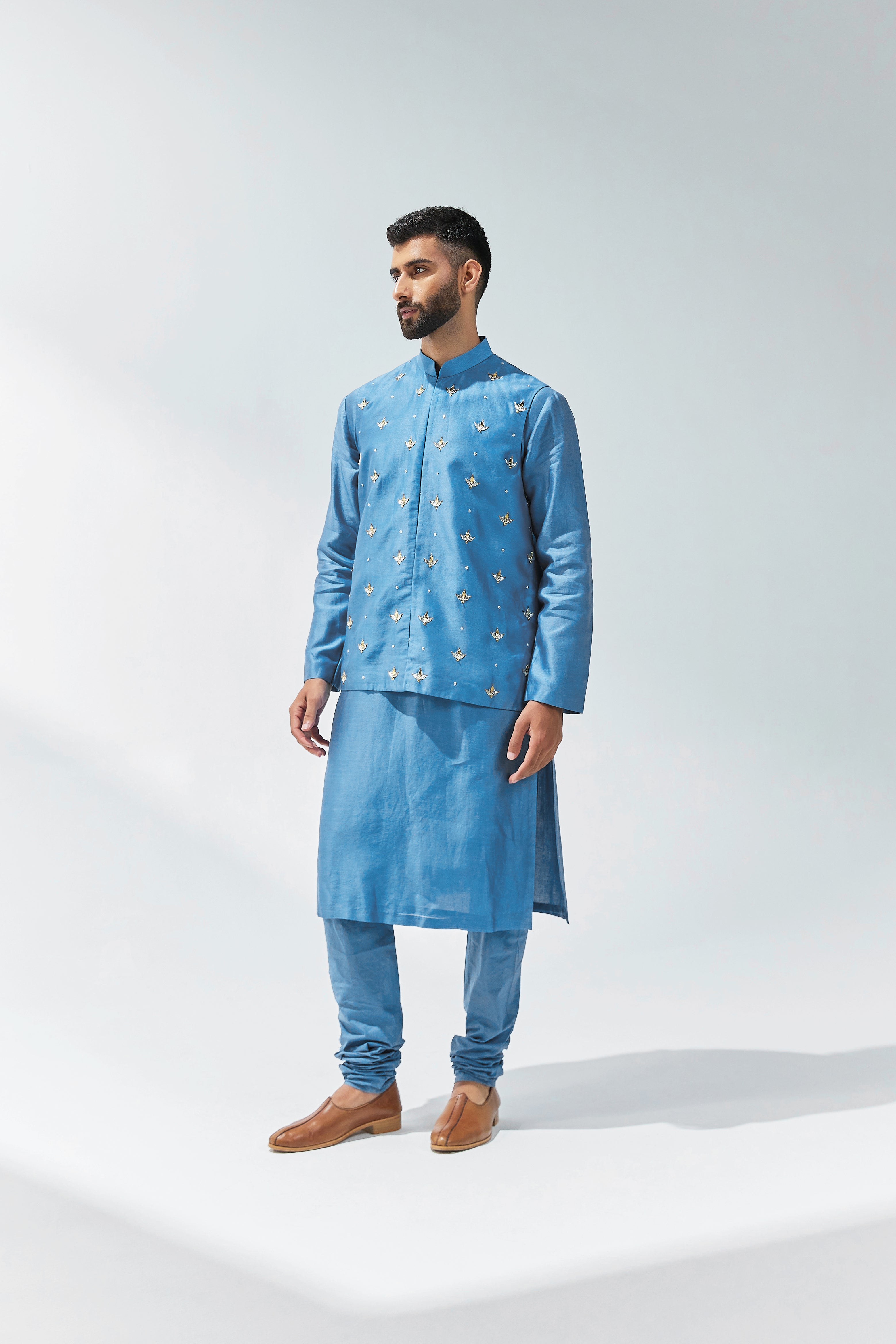 All Over Gota-Patti Motif Waistcoat Set