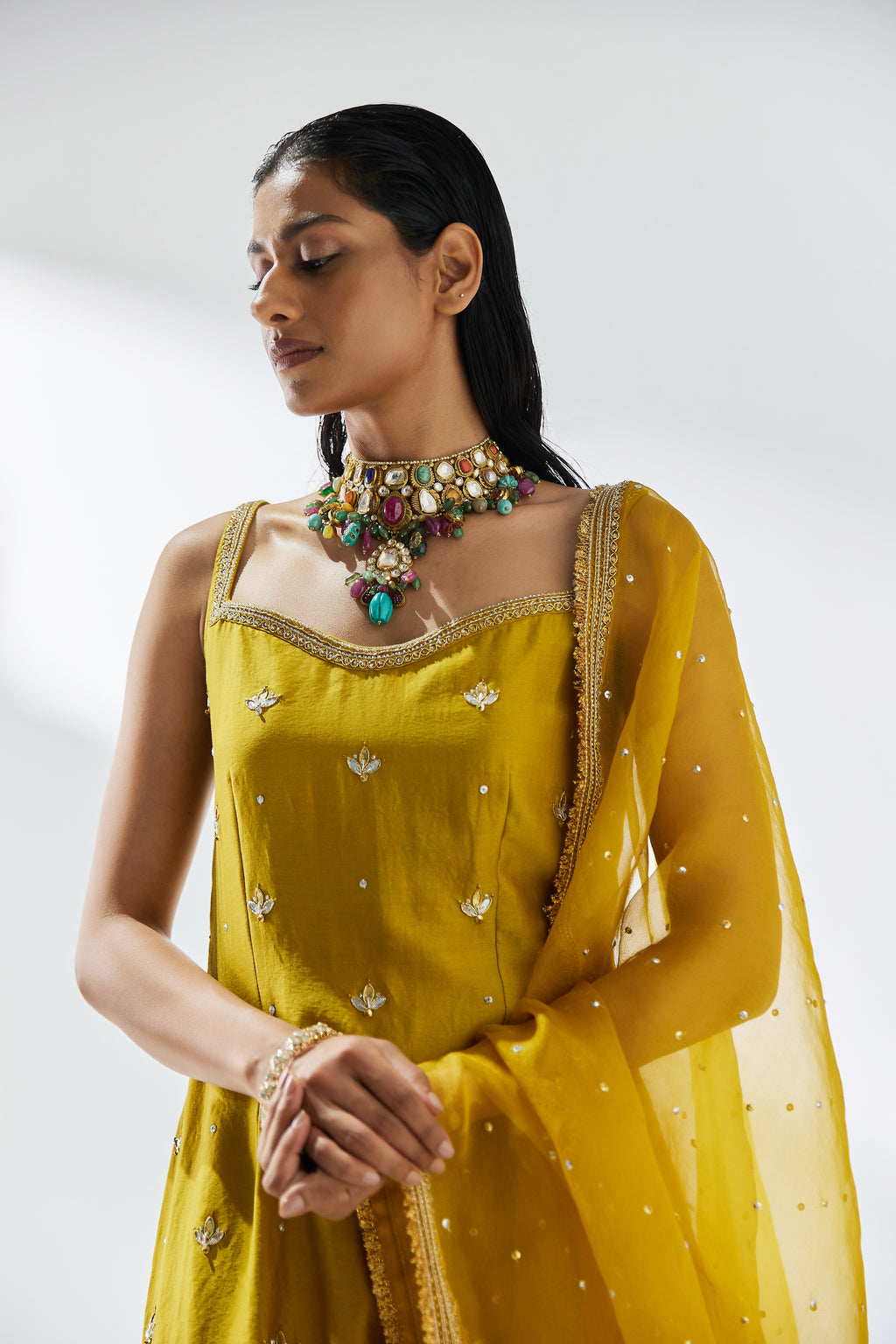 Gota-Patti Motif Sharara Set