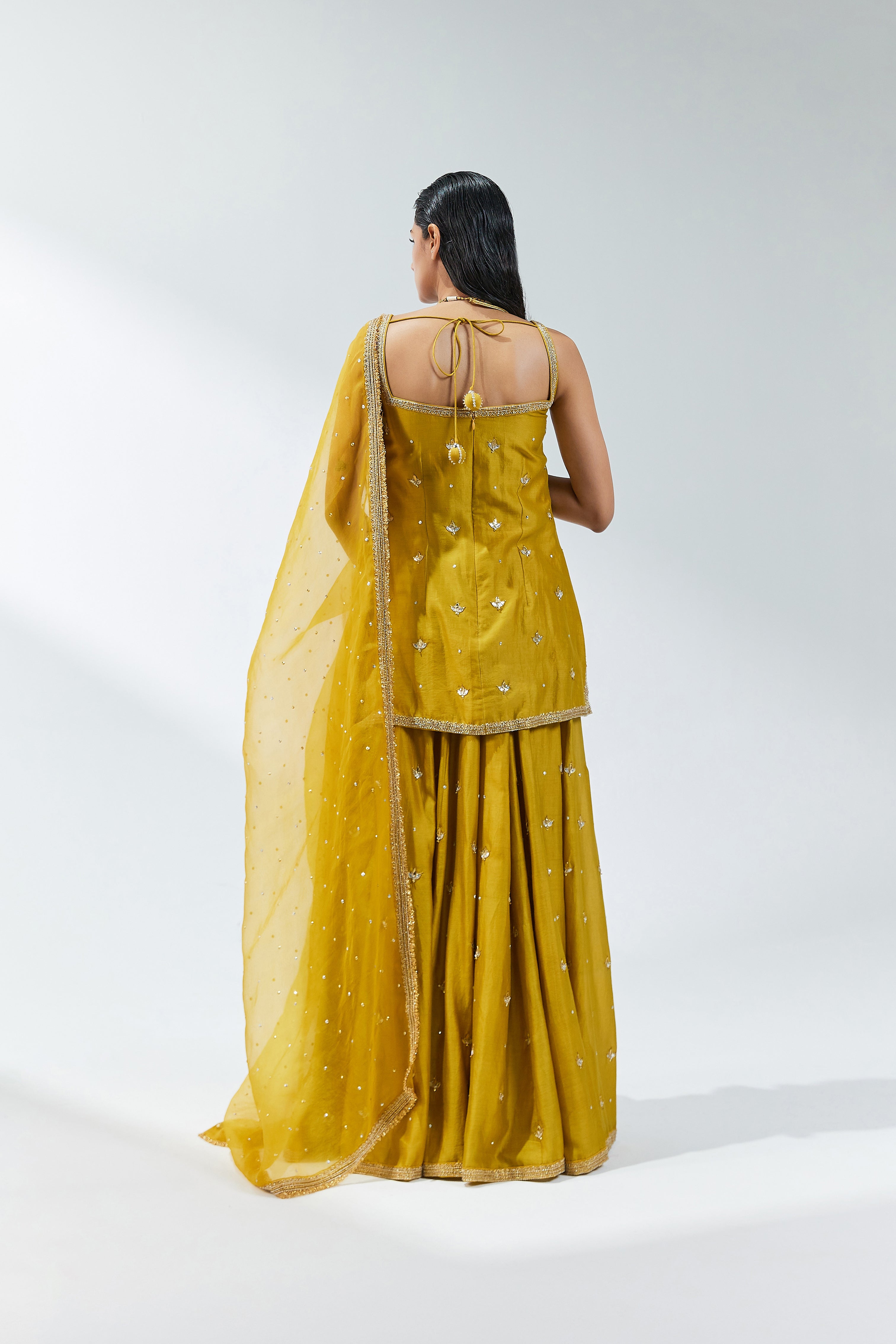 Gota-Patti Motif Sharara Set