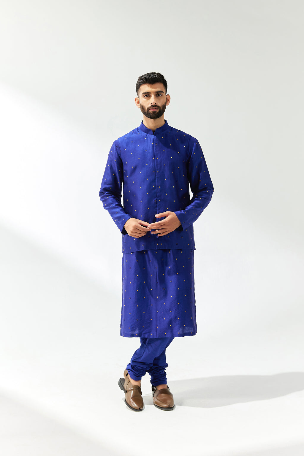 All Over Sequins Waistcoat Set