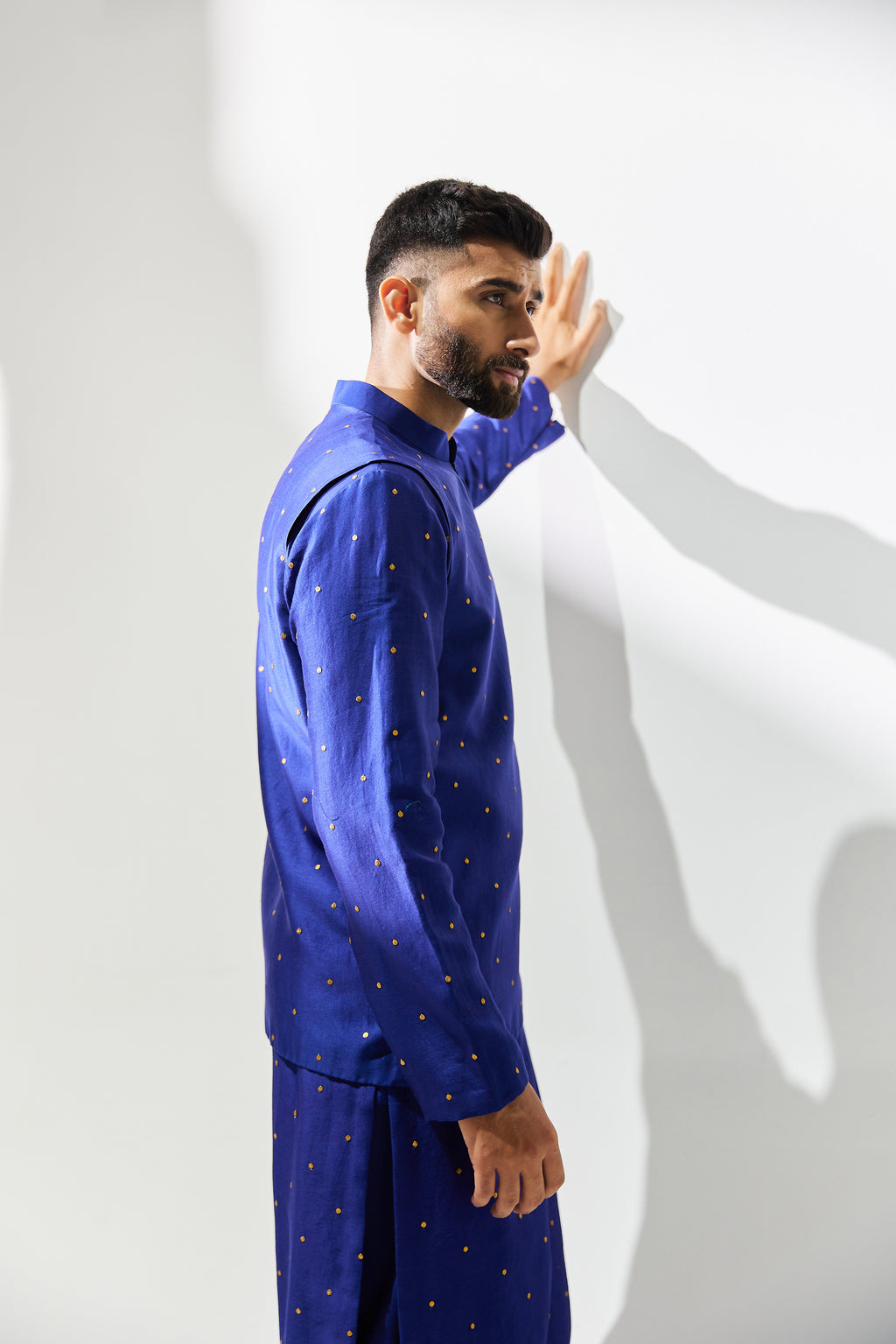 All Over Sequins Waistcoat Set