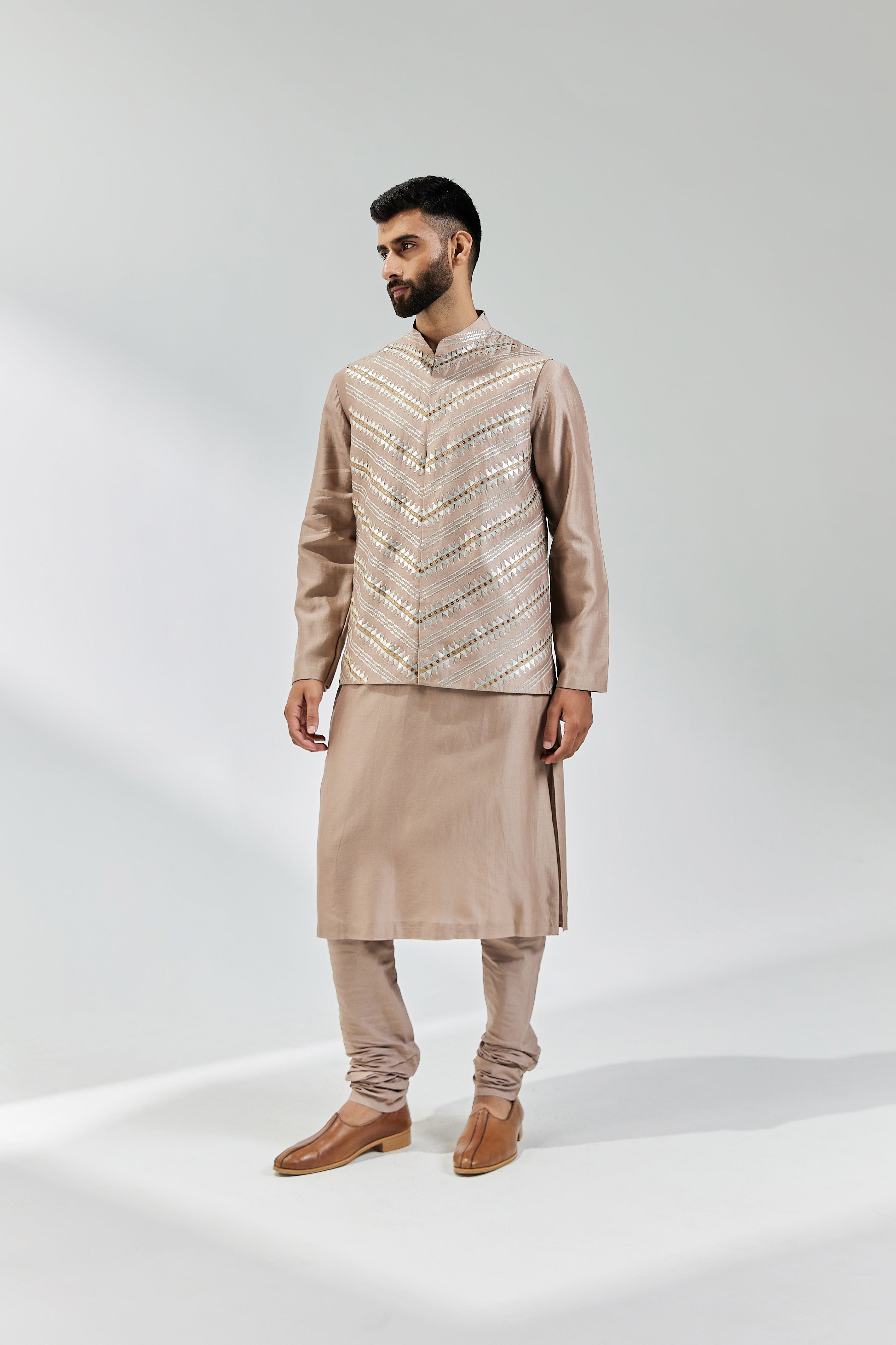 All Over Fence Motif Waistcoat Set