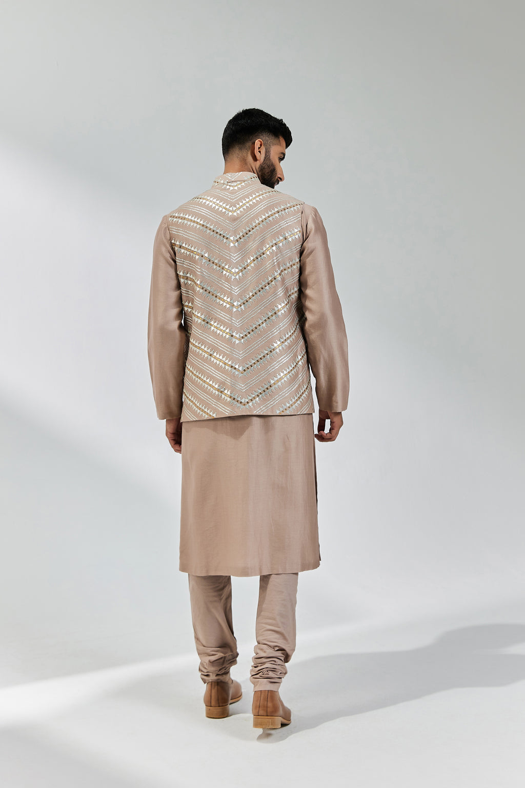 All Over Fence Motif Waistcoat Set