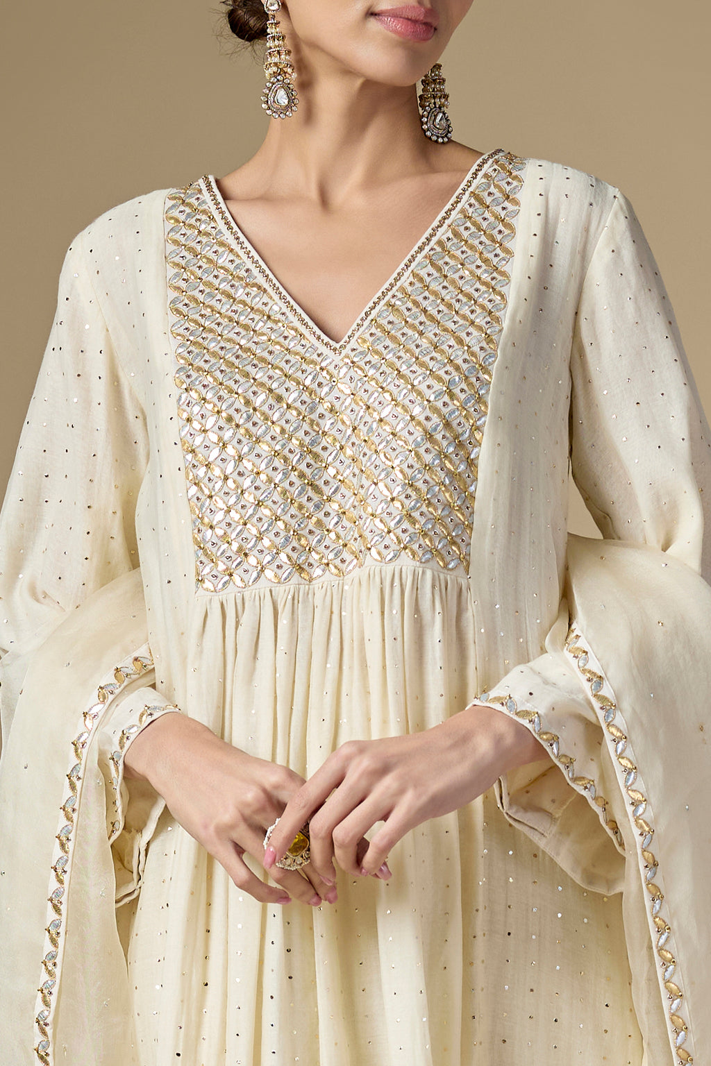 Gota-Patti Jaal Yoke Kurta Set