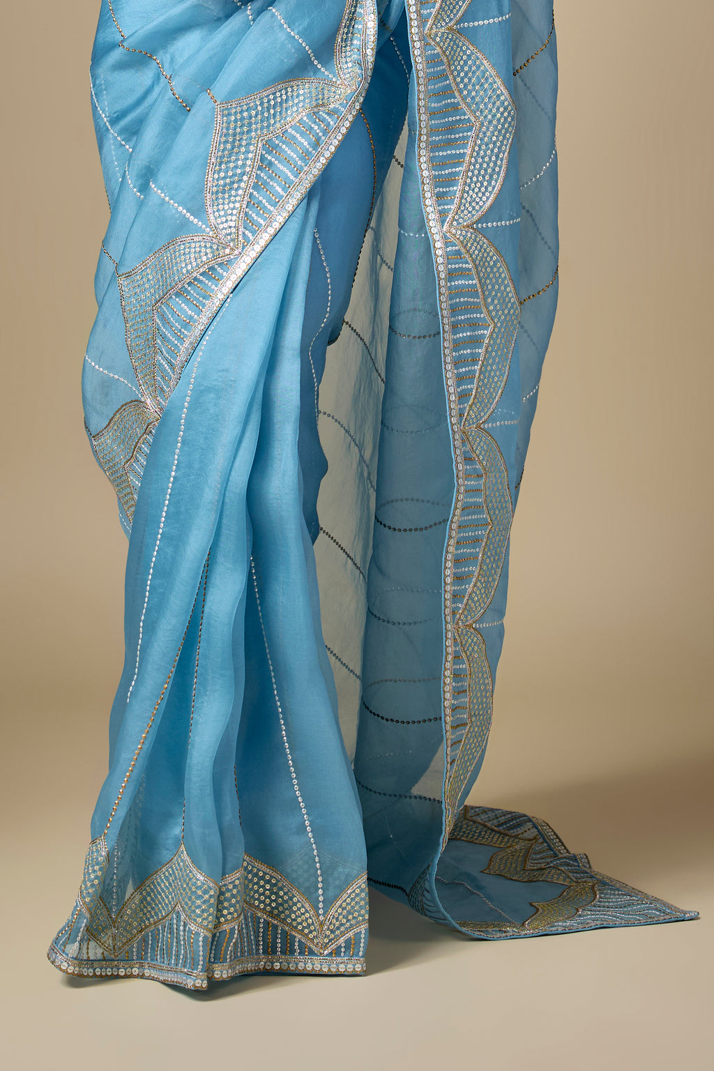 Domes Border Saree Set