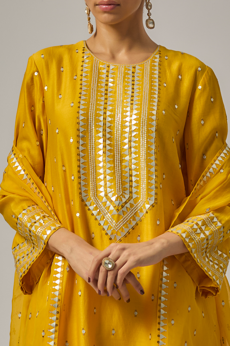 Fence Yoke Kurta Set
