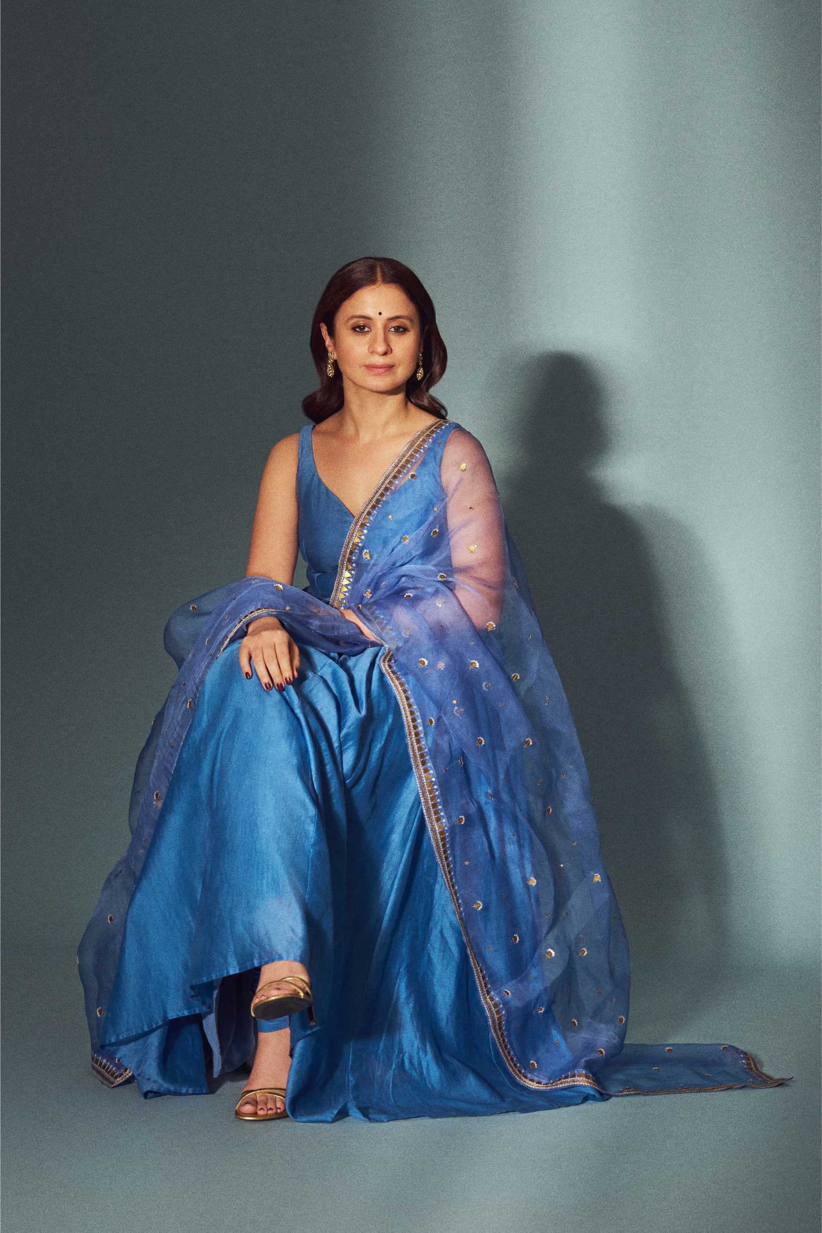 Chaandbali Motif Dupatta And Anarkali Set